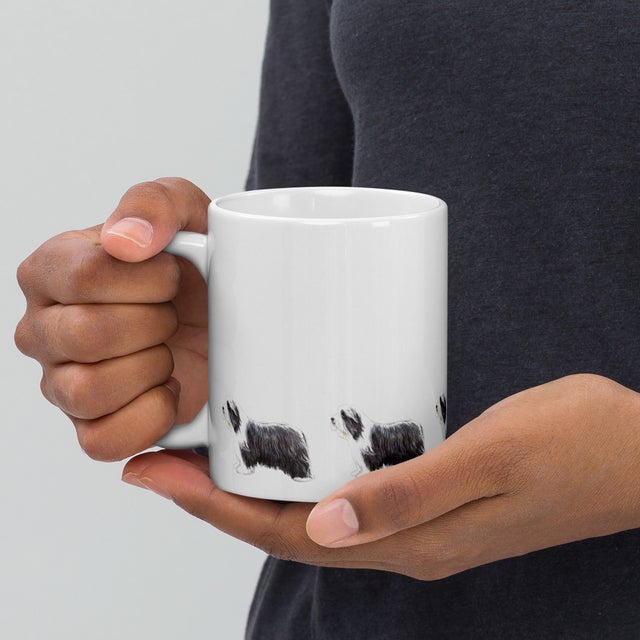 CafePress Starry Night Bearded Collie Mug - 11 Oz Ceramic Coffee Mug, Dishwasher & Microwave Safe